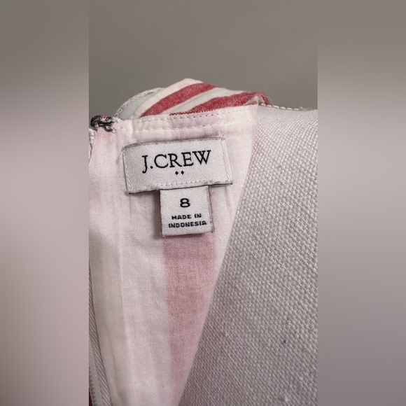 J. Crew Striped Sleeveless Romper Linen Blend size 8 - Picture 8 of 9